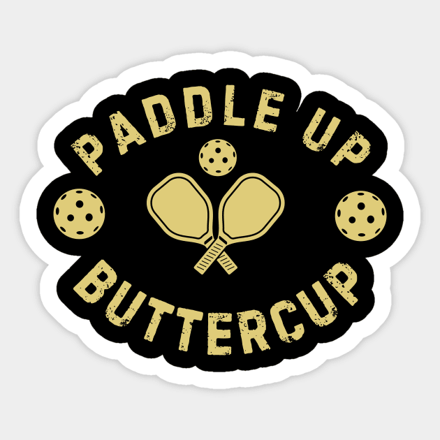 Grunge Paddle Up Buttercup Sticker by TreSiameseTee